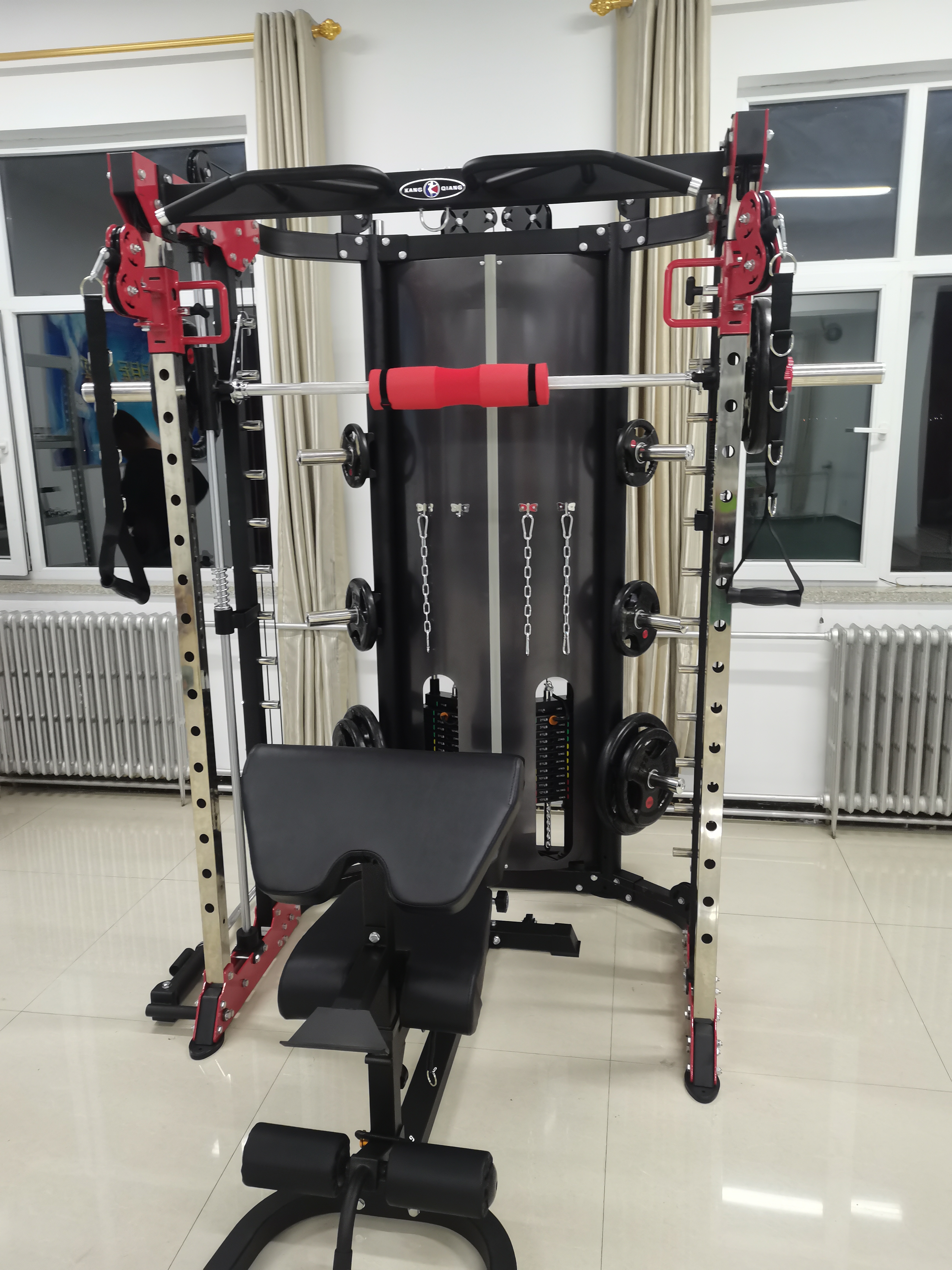 综合训练器 健身_健身器材训练动作讲解_健身综合训练器安装视频