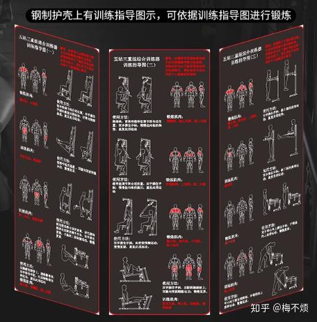 三人站健身器材使用图解_三人站综合训练器使用方法_三人站综合训练器功能