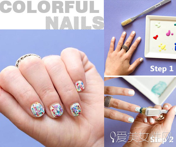 旧牙刷美甲教程_指甲彩绘基础练习_美甲彩绘技巧