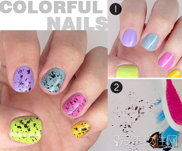 美甲彩绘技巧_旧牙刷美甲教程_指甲彩绘基础练习