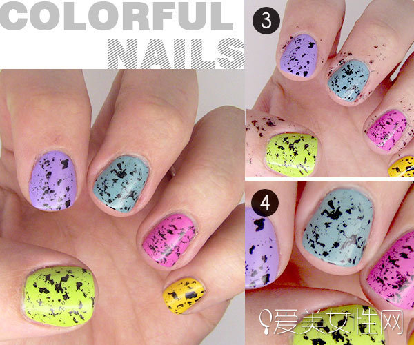 指甲彩绘基础练习_美甲彩绘技巧_旧牙刷美甲教程