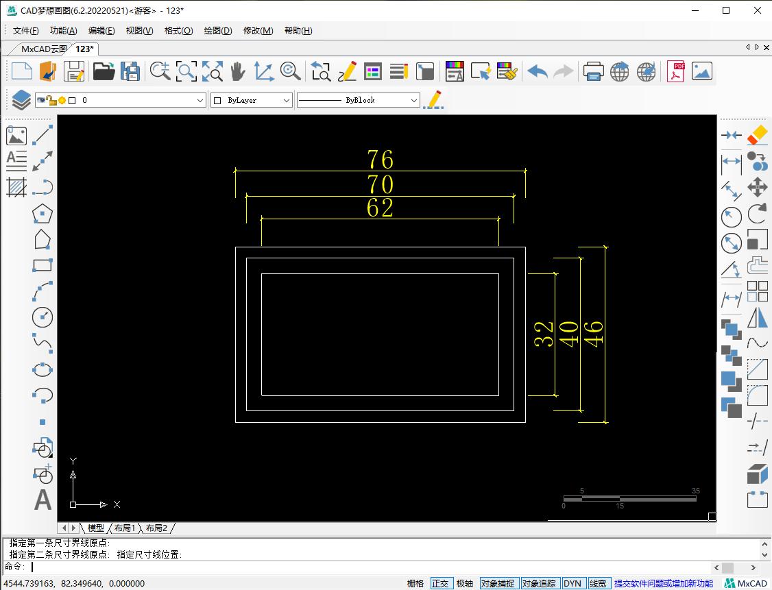 cad画图练习_CAD矩形命令_定数等分命令